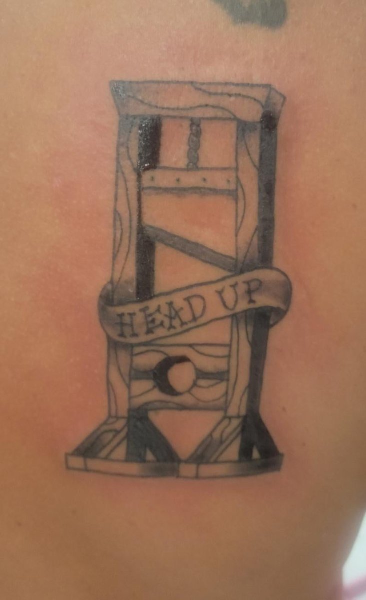 Photo of the tattoo titled Head Up: A Tattoo of Resilience
