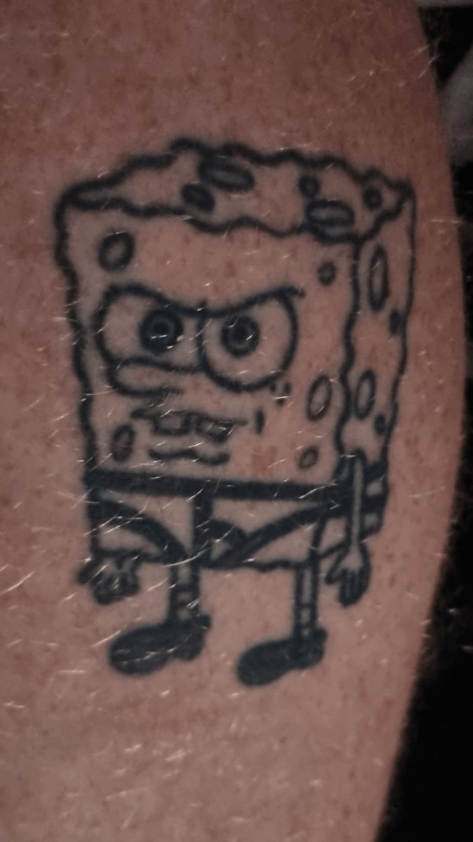 Photo of the tattoo titled Spongebob Meme - Embrace Your Uniqueness