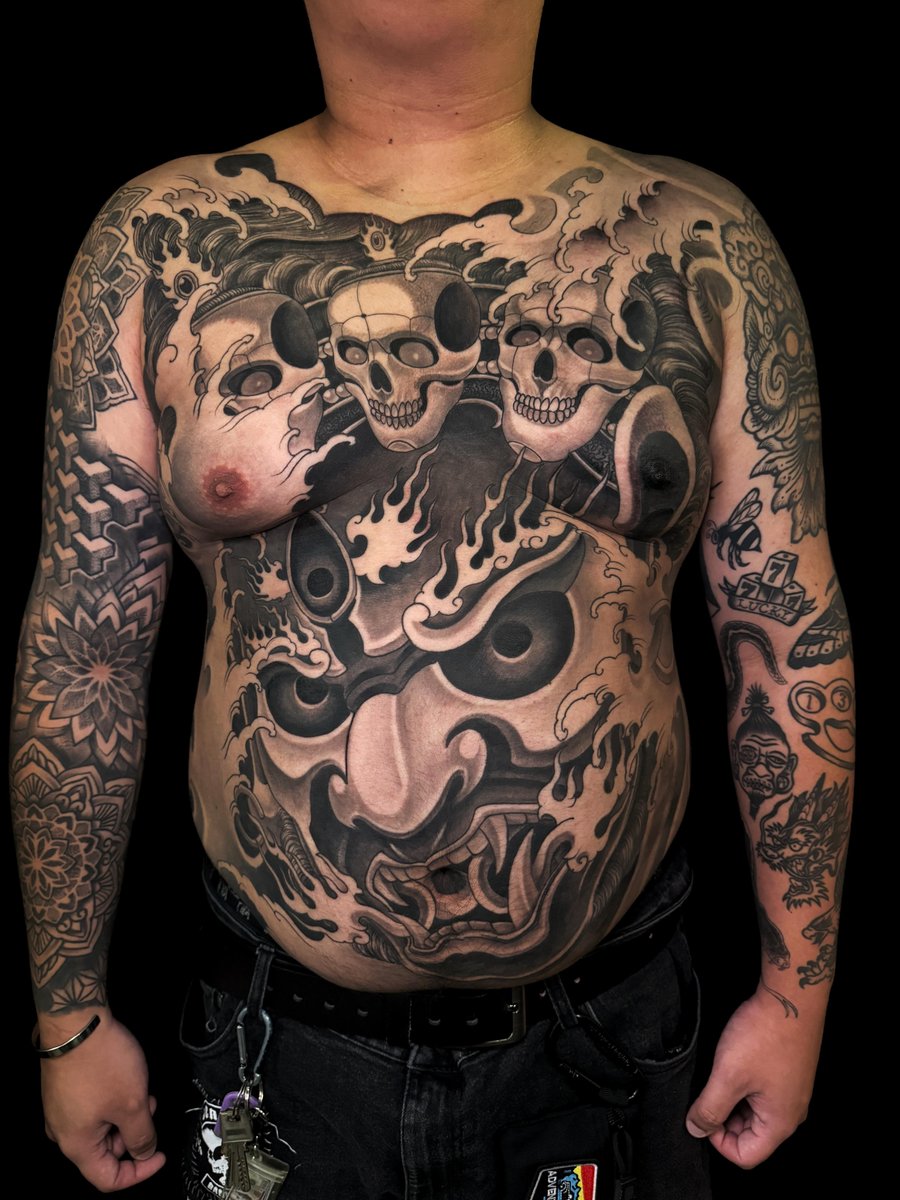 Photo of the tattoo titled Mahakala and Lotus Gate Tattoo