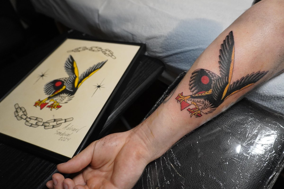 Photo of the tattoo titled Playboy Eagle by Adrian