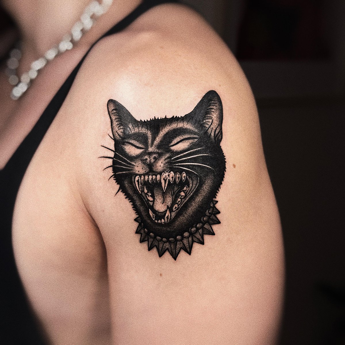Photo of the tattoo titled Black Cat Tattoo in NYC