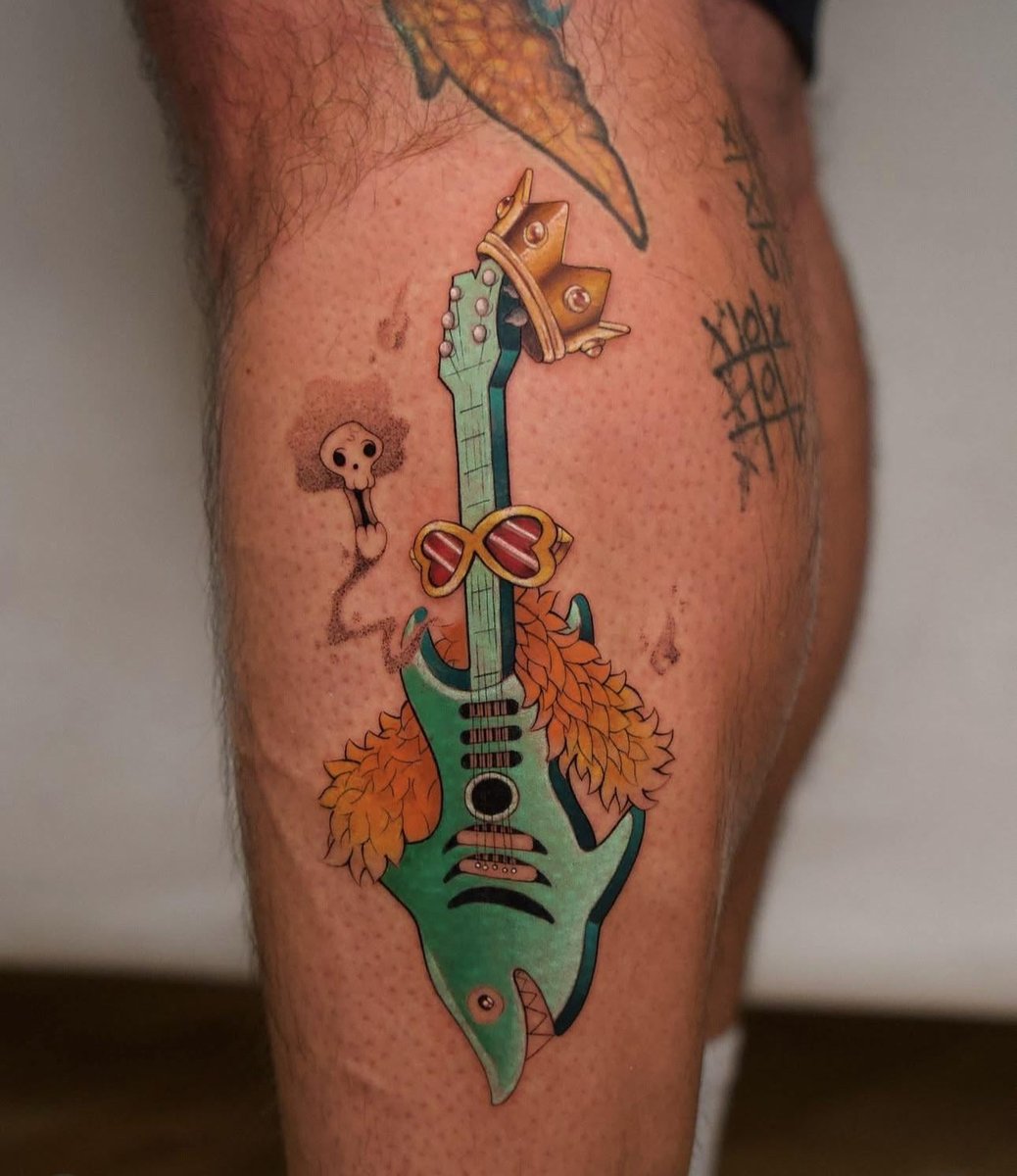Photo of the tattoo titled Brook from One Piece Tribute