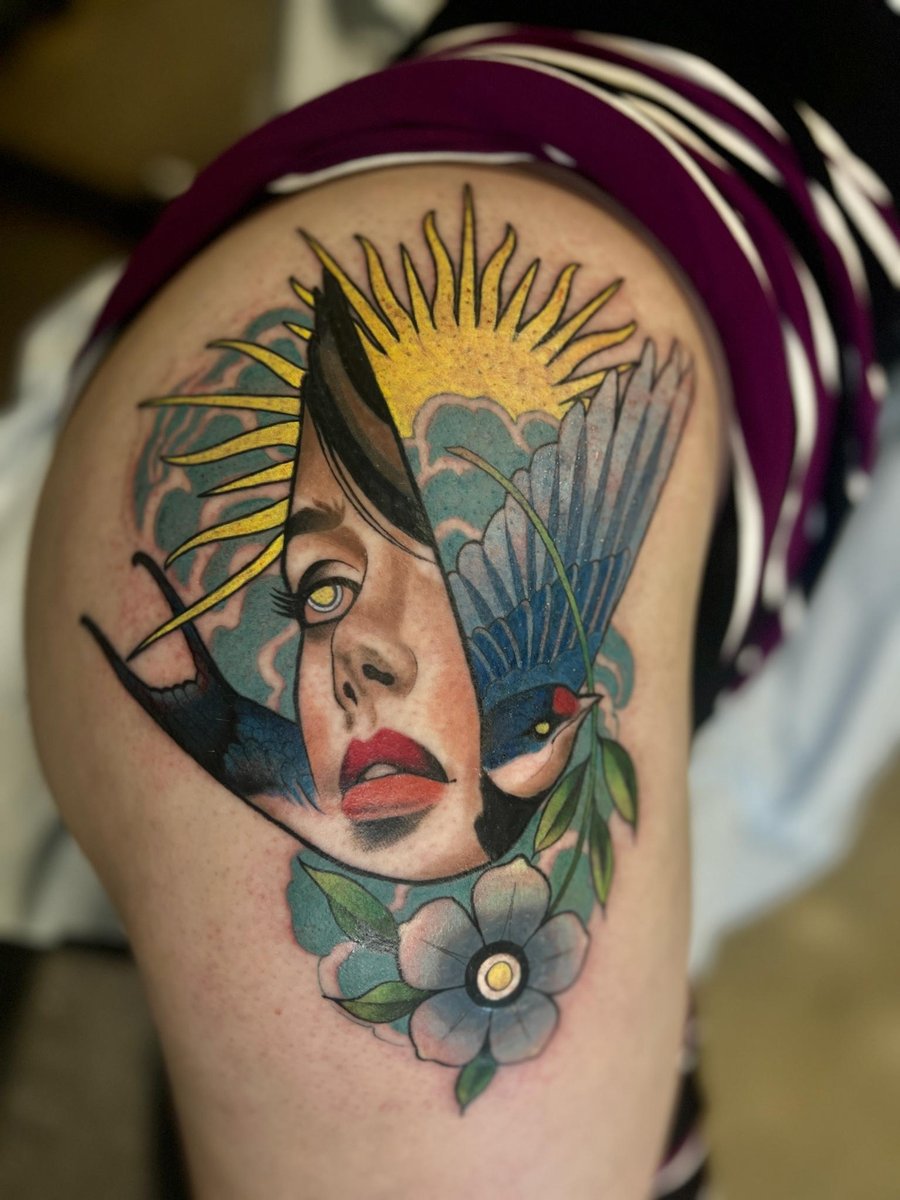 Photo of the tattoo titled Artist's Painting Becomes Skin Art