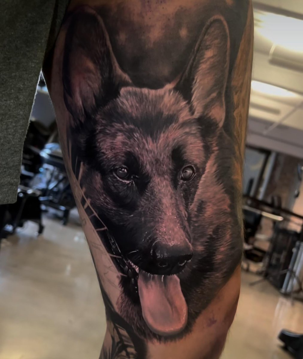 Photo of the tattoo titled Memorial Tattoo for Beloved Dog
