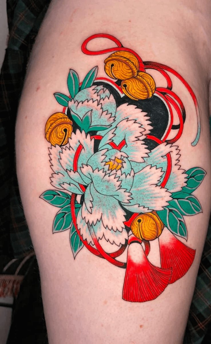 Photo of the tattoo titled Stunning Japanese Peony Tattoo