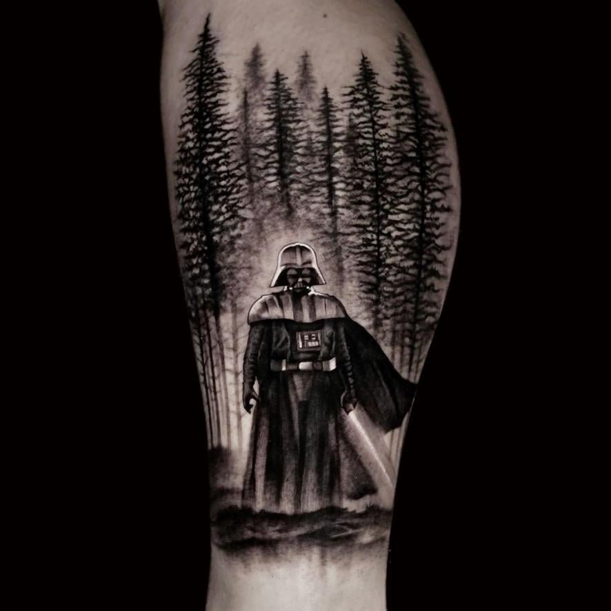 Photo of the tattoo titled Darth Vader Galactic Empire Project
