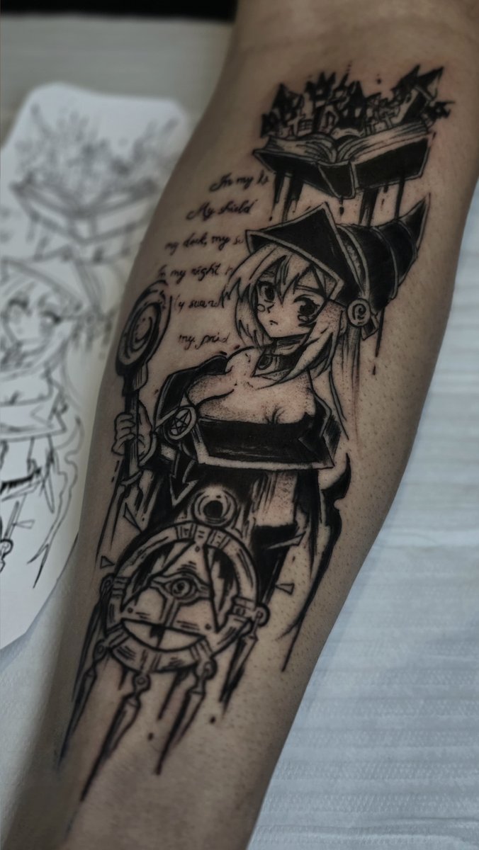 Photo of the tattoo titled Black Magician Girl Forearm Piece