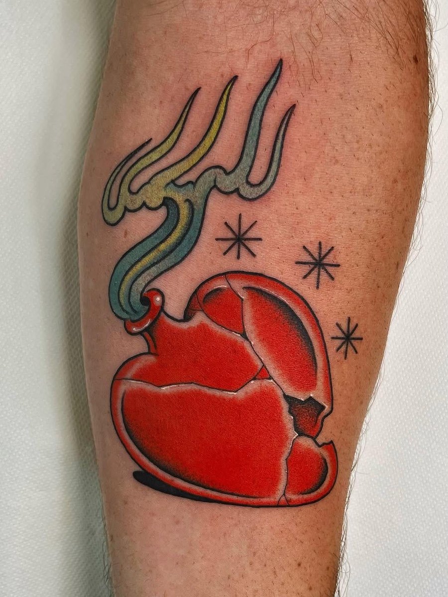 Photo of the tattoo titled Sacred Heart's Journey and Love