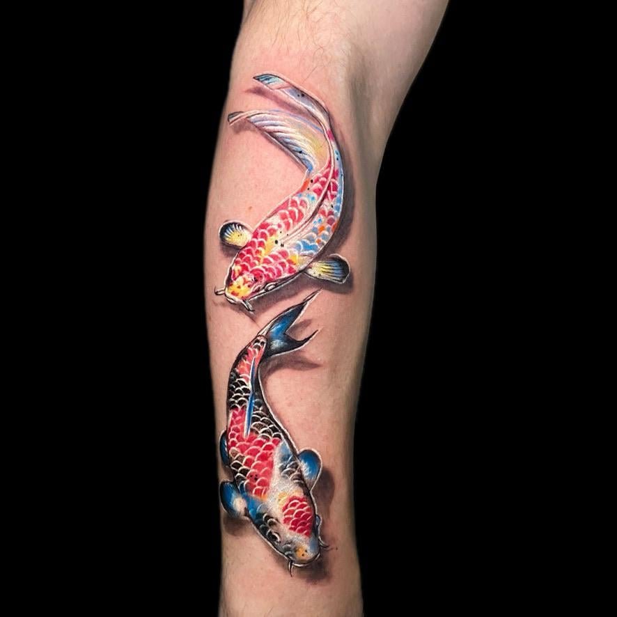 Photo of the tattoo titled My Majestic Koi Fish