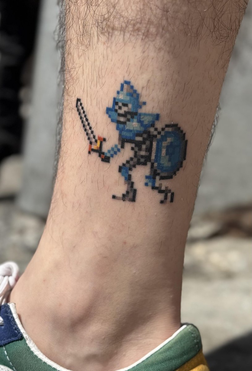 Photo of the tattoo titled Skeleton Knight from Castlevania
