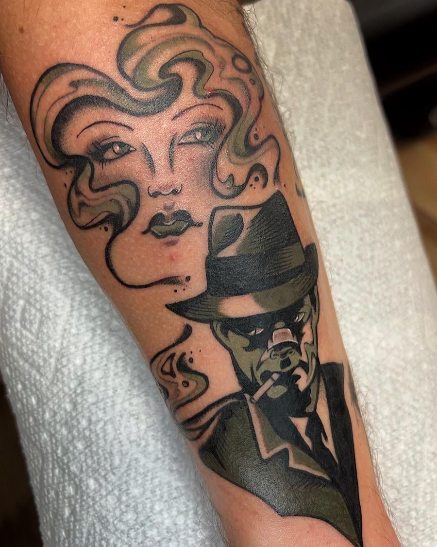 Photo of the tattoo titled Chinatown Inspired Film Tattoo