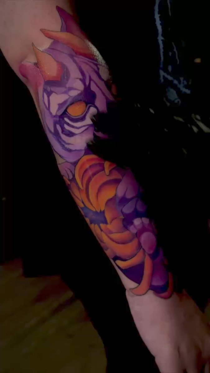 Photo of the tattoo titled My New Cat Tattoo Sleeve