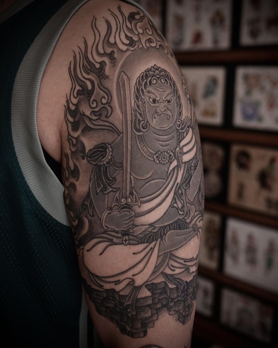 Photo of the tattoo titled Healed Fudo Myo-o for Takuro