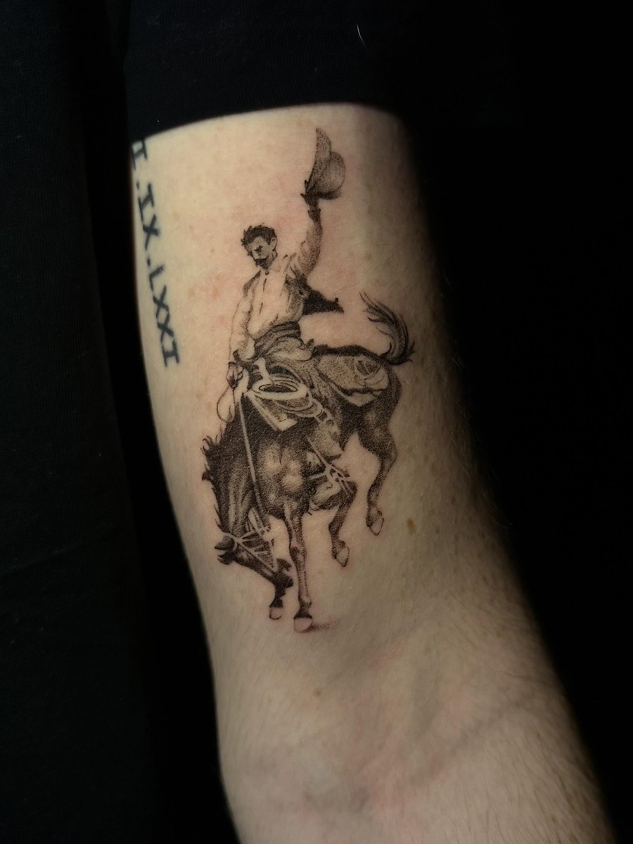 Photo of the tattoo titled Ultra Realism Cowboy Portrait