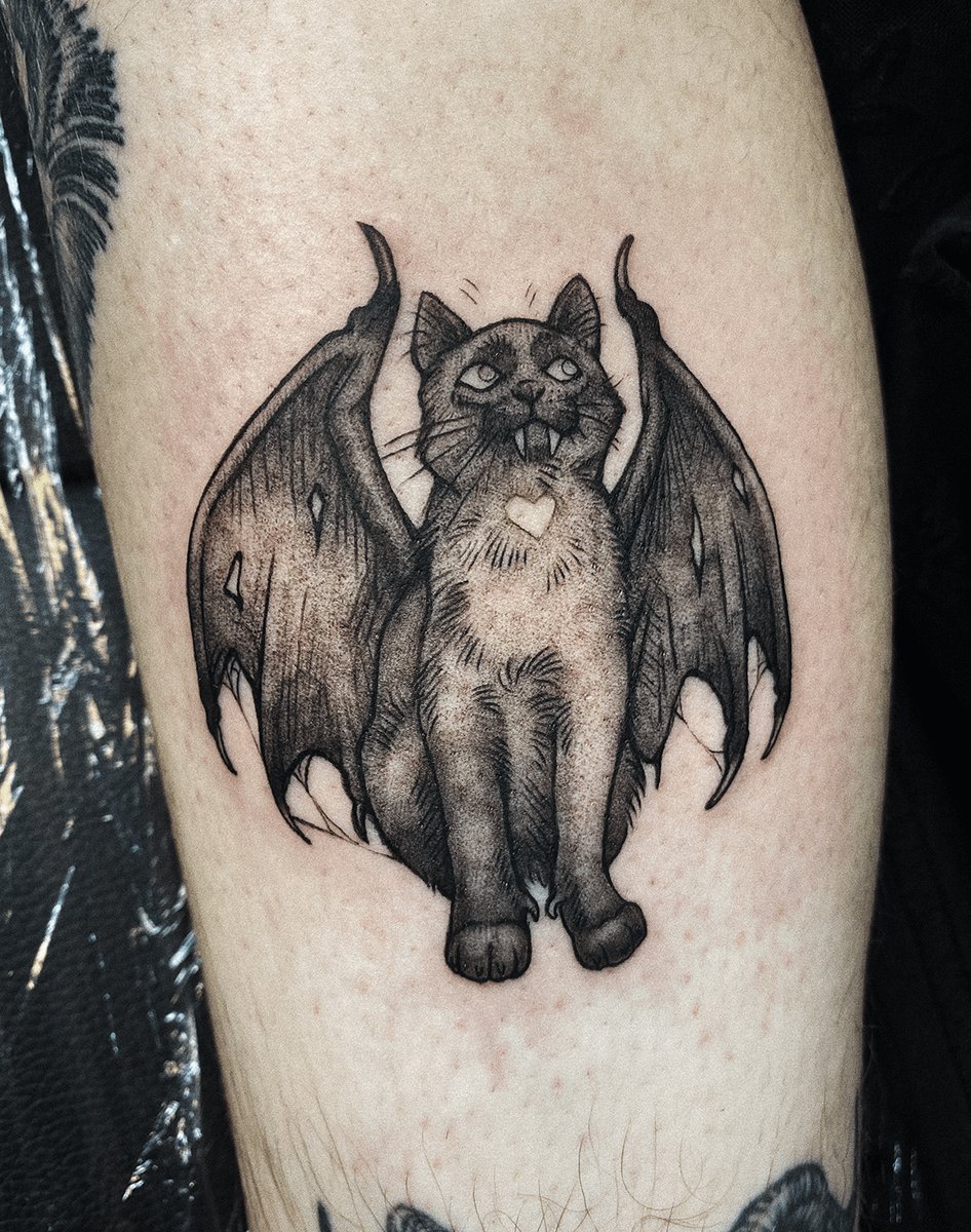 Photo of the tattoo titled Vampire Cat Tattoo