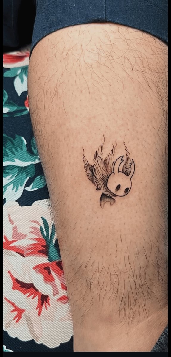 Photo of the tattoo titled Hollow Knight Cover-Up First Tattoo