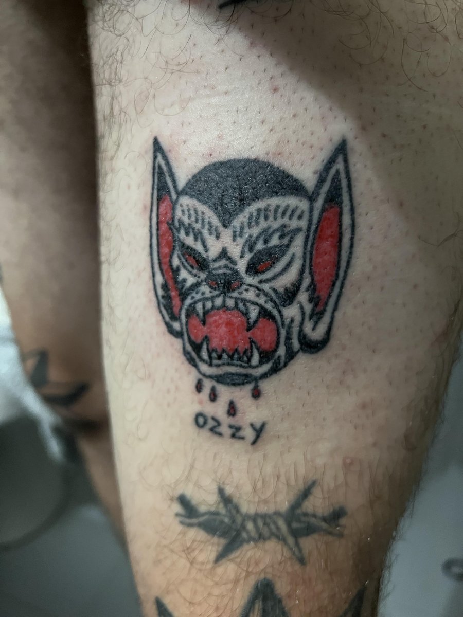 Photo of the tattoo titled Bat Boy tribute for Ozzy