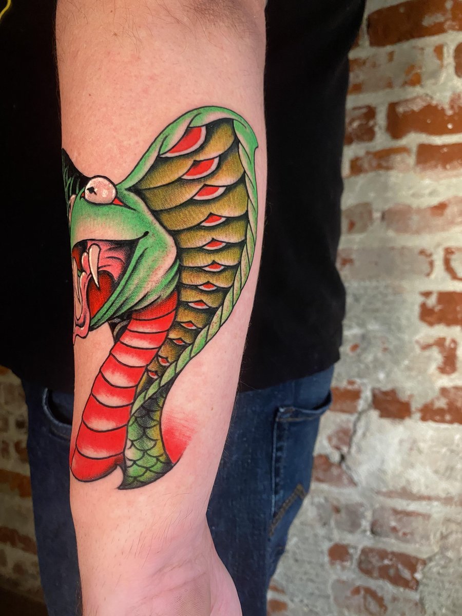 Photo of the tattoo titled My Kermit the Cobra Tattoo
