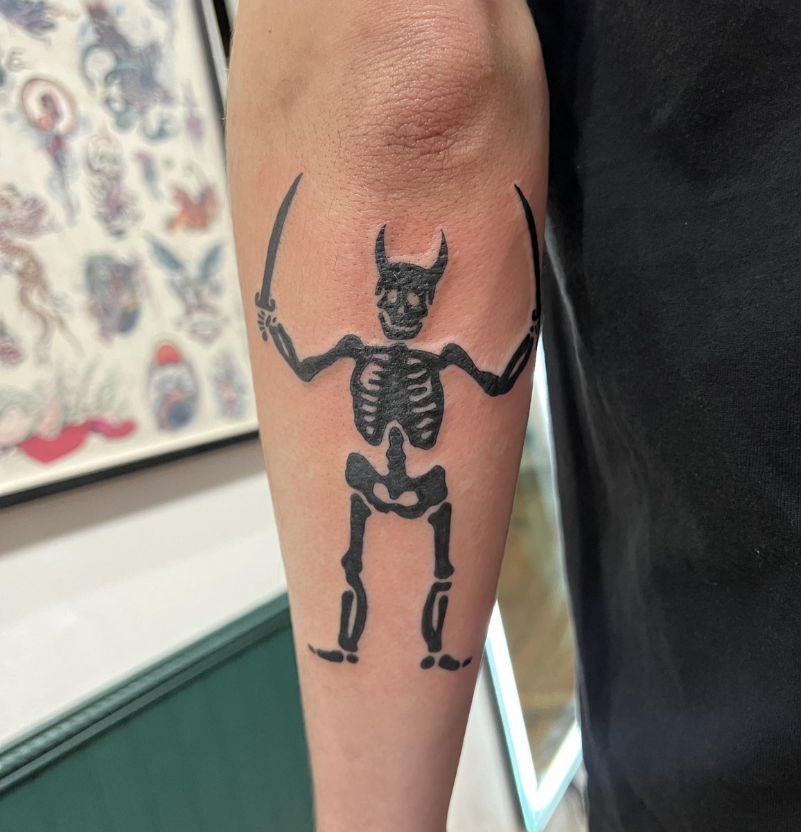 Photo of the tattoo titled Pirate Skeleton Ink