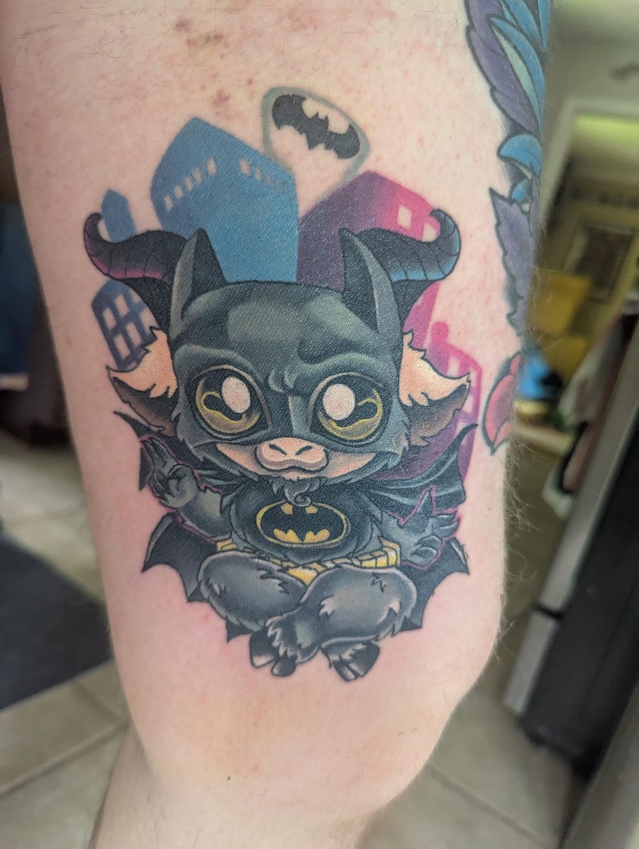 Photo of the tattoo titled Batman Baphomet Fusion