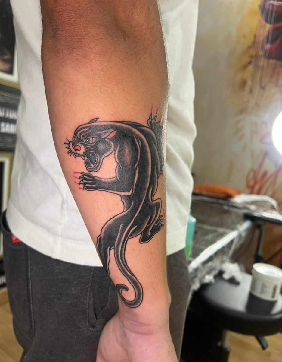 Photo of the tattoo titled Traditional Panther: Second Tattoo Inquiry