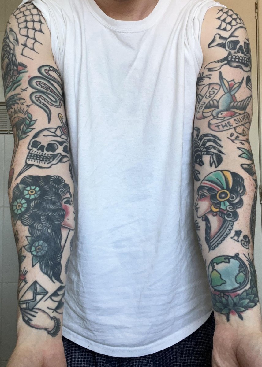 Photo of the tattoo titled Traditional Arms Tattoo