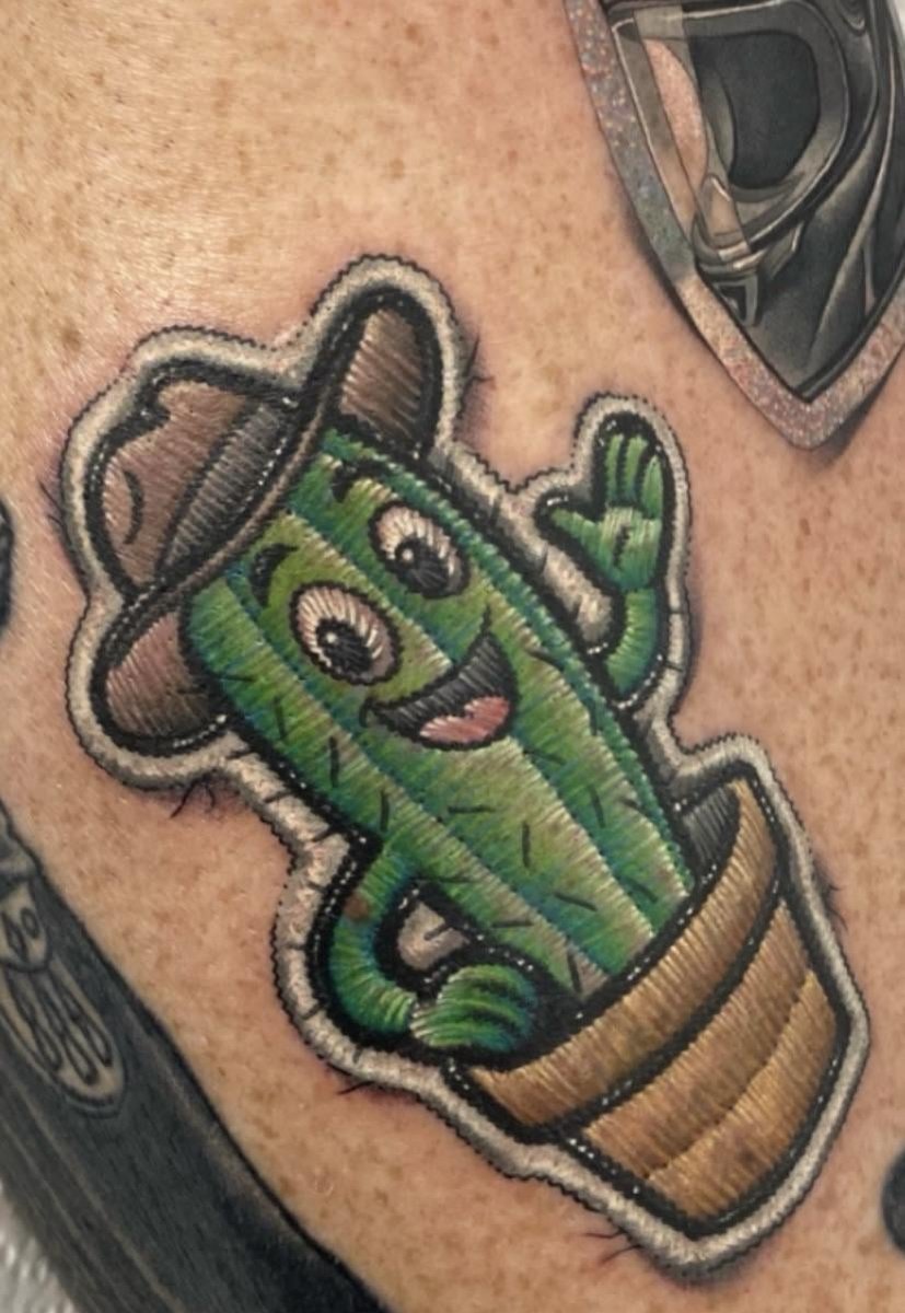 Photo of the tattoo titled Embroidery Style San Pedro Cactus