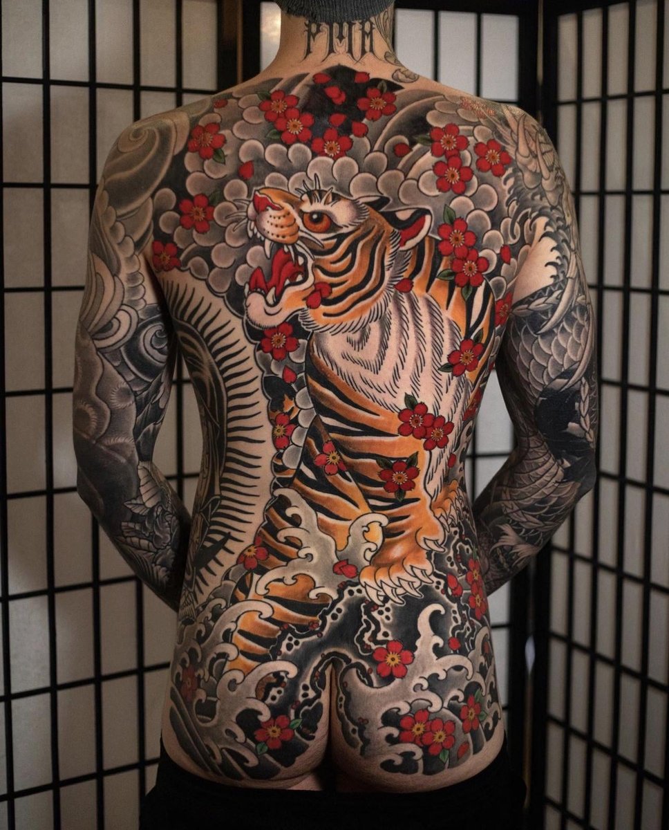 Photo of the tattoo titled Majestic Tiger Back Piece