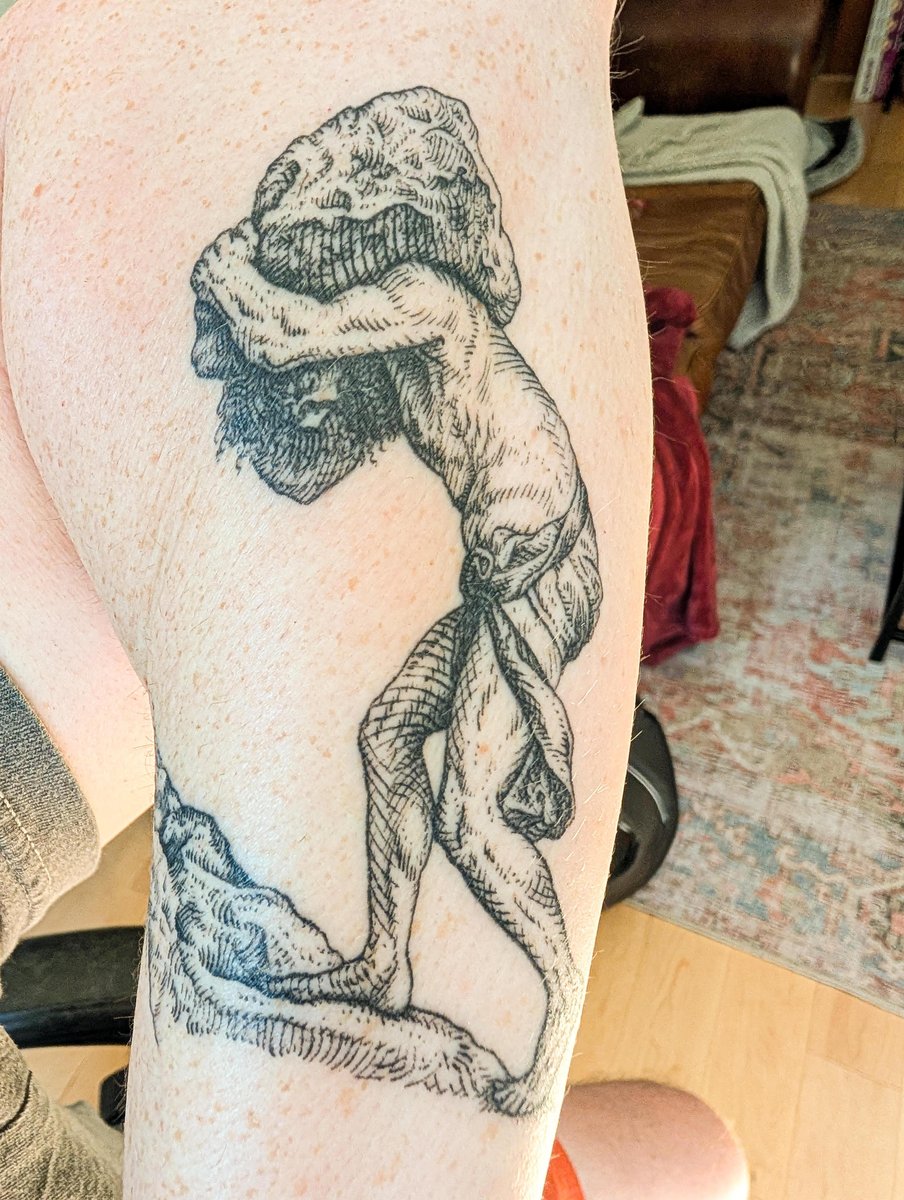 Photo of the tattoo titled Titian's Sisyphus, A Timeless Struggle