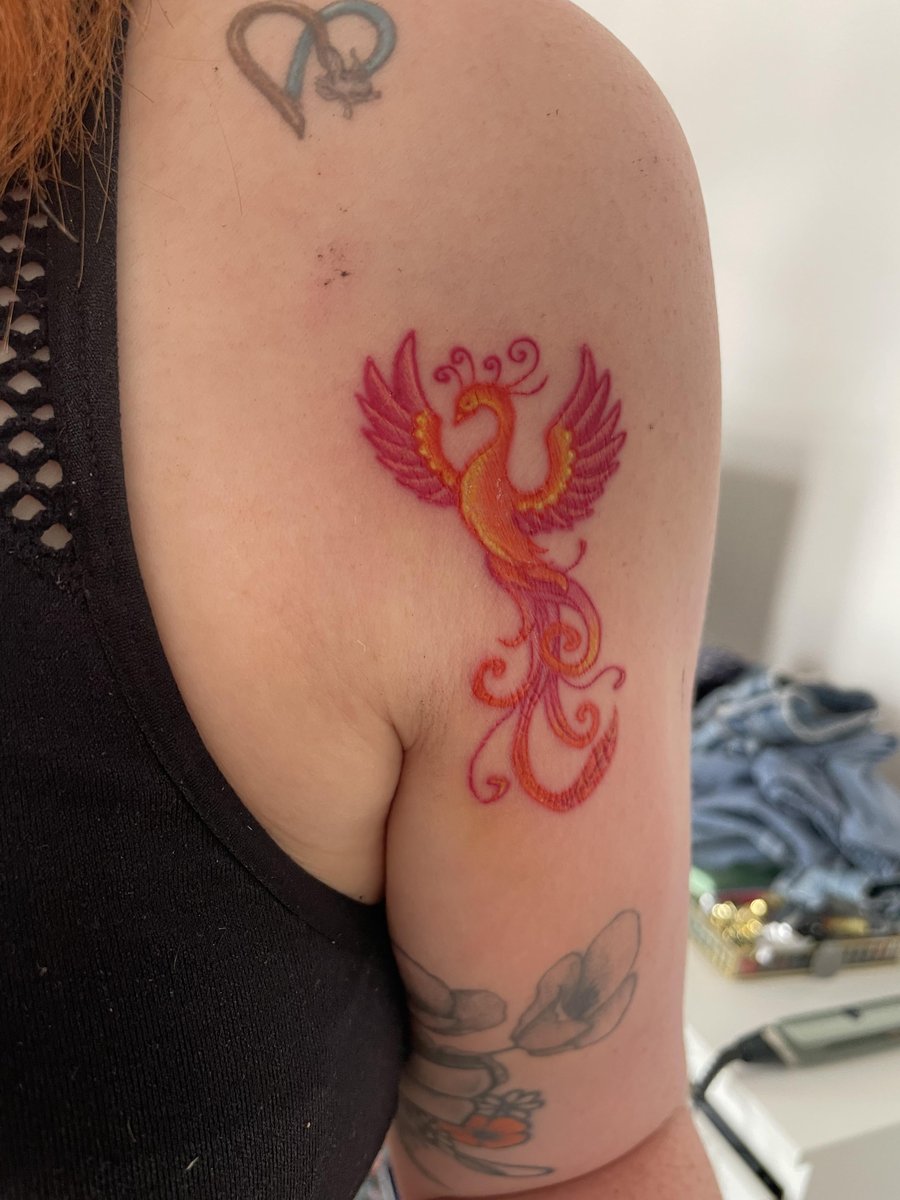 Photo of the tattoo titled My Colourful Phoenix Tattoo