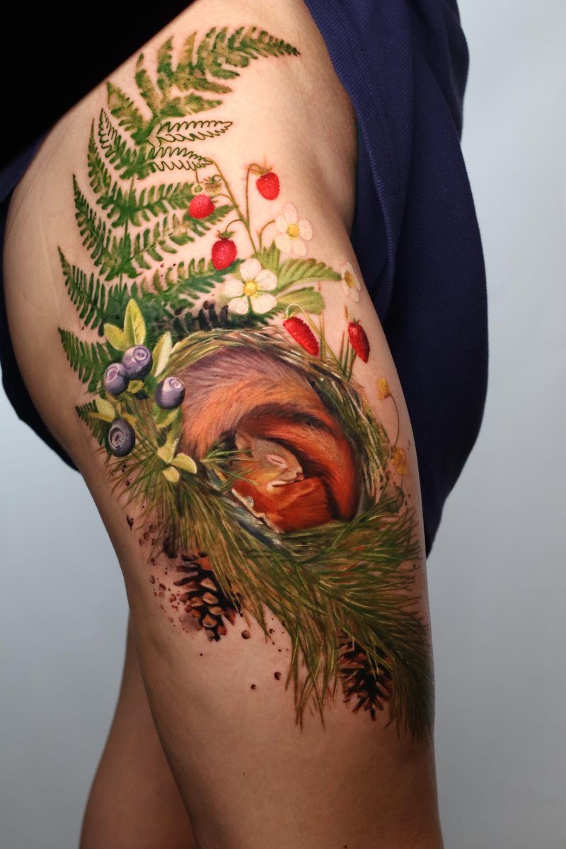 Photo of the tattoo titled Forest piece to carry with me