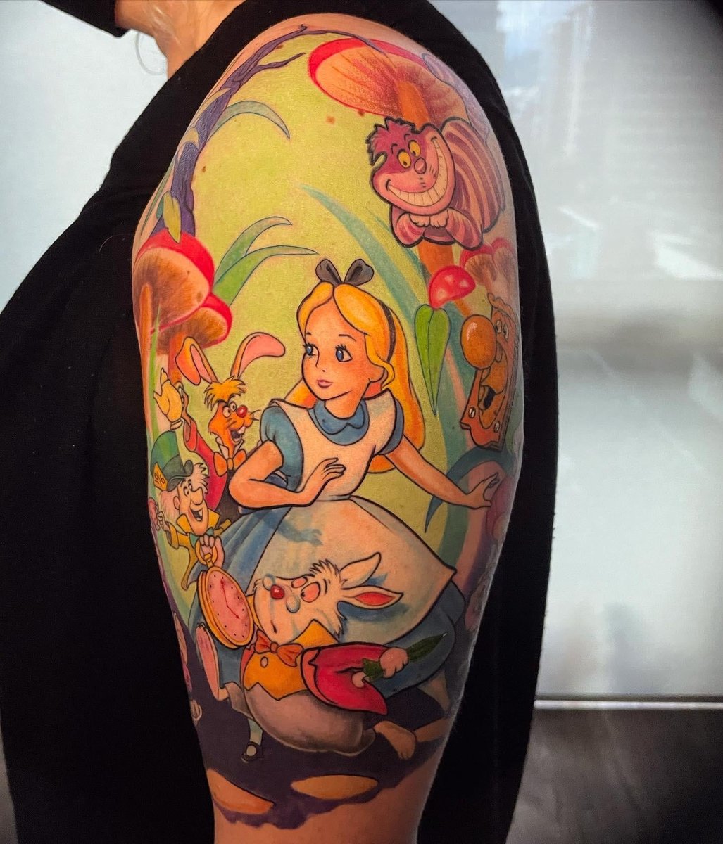Photo of the tattoo titled My Alice in Wonderland Adventure