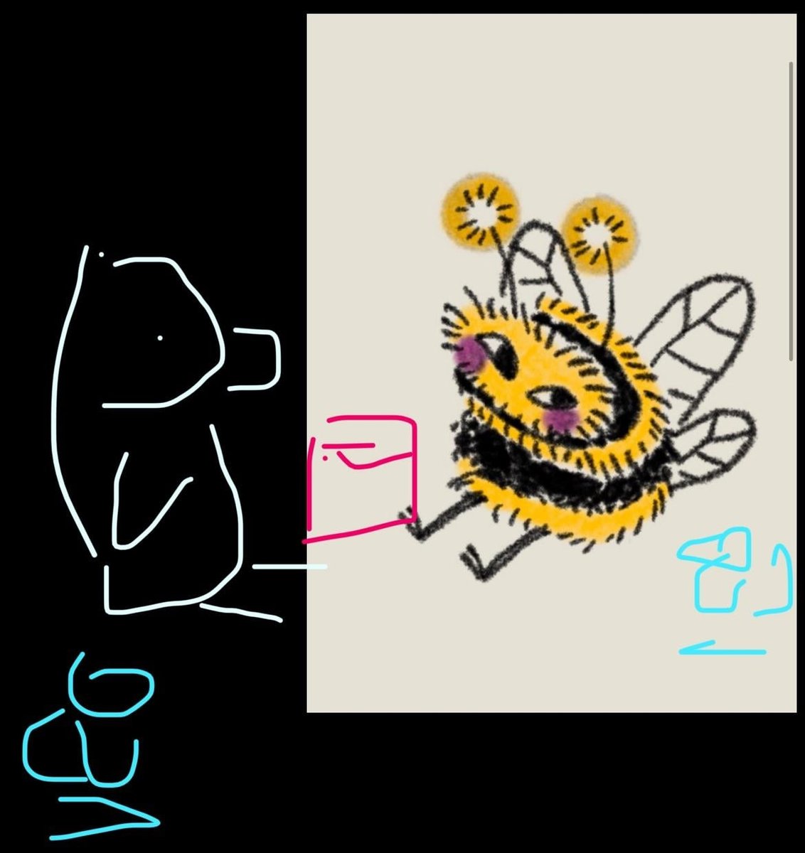 Photo of the tattoo titled Bee and Pigeon Tea Party