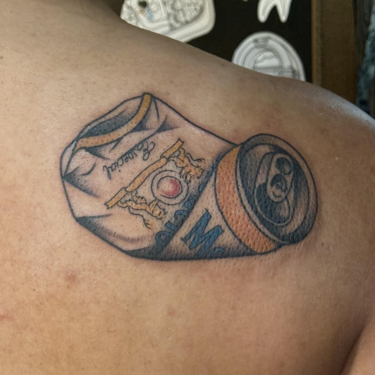 Photo of the tattoo titled Crushed Modelo Can in Phoenix