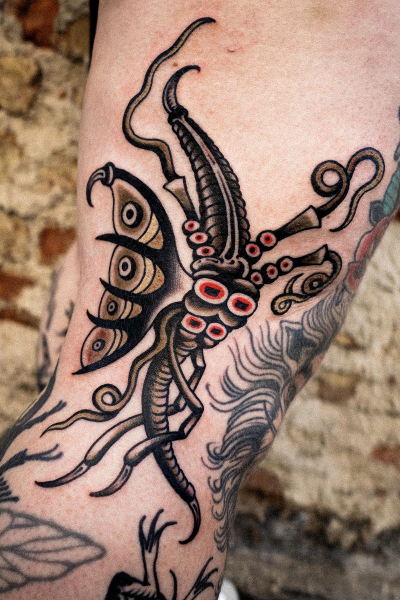 Photo of the tattoo titled Freehand Sci-Fi Creeper Design