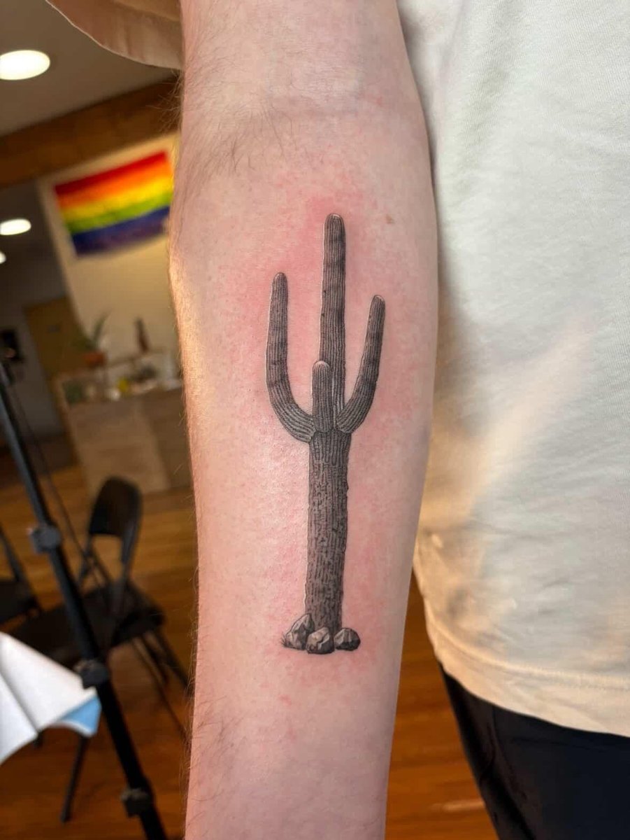 Photo of the tattoo titled Desert Resilience Saguaro Cactus