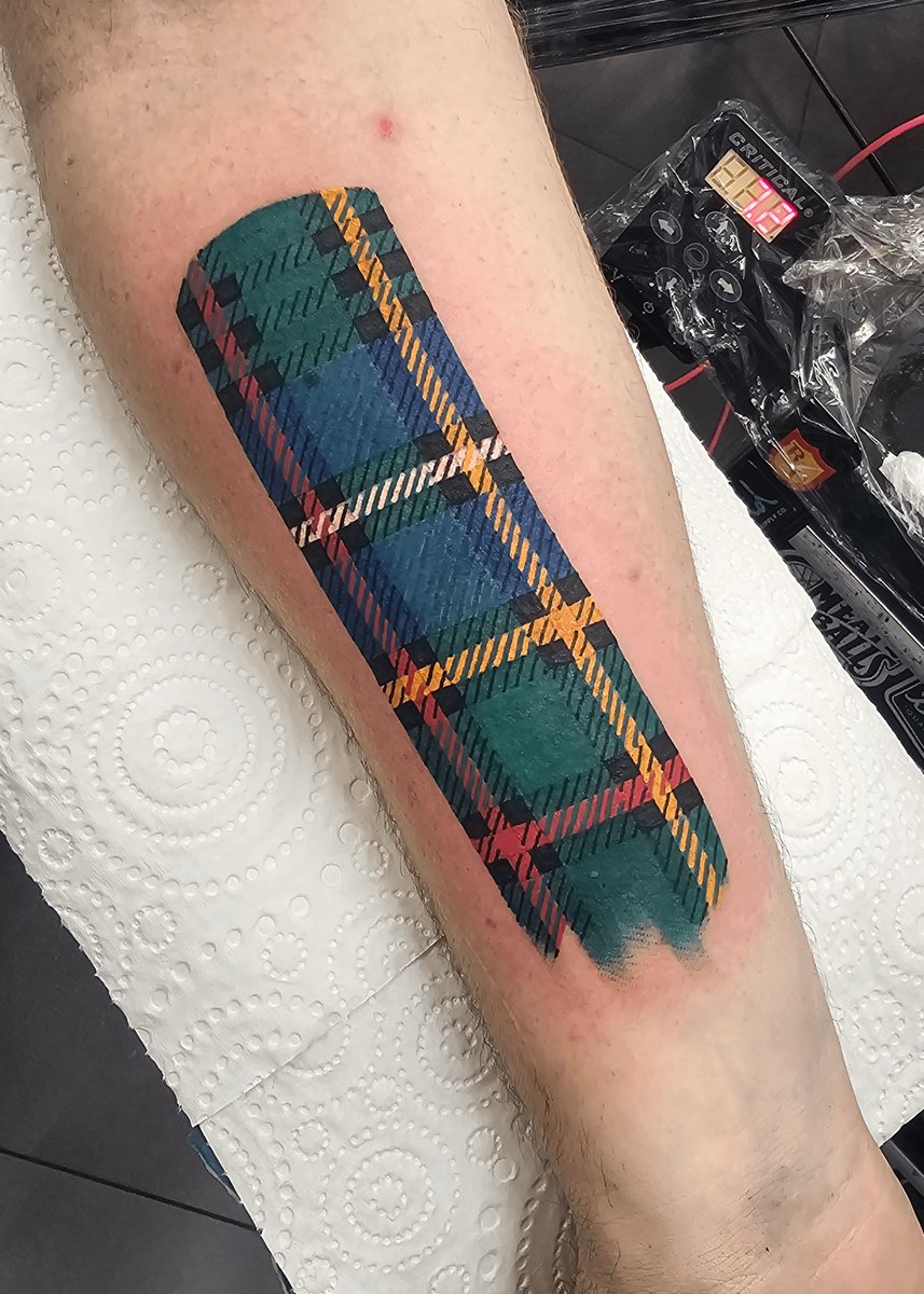 Photo of the tattoo titled Tartan Brush Tattoo