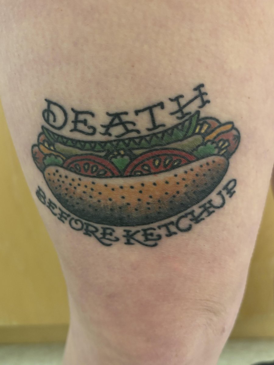 Photo of the tattoo titled Chicago Dog Love in Denver