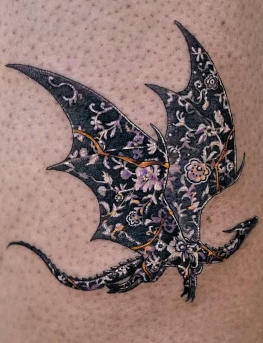 Photo of the tattoo titled Mother of Pearl Dragon Art