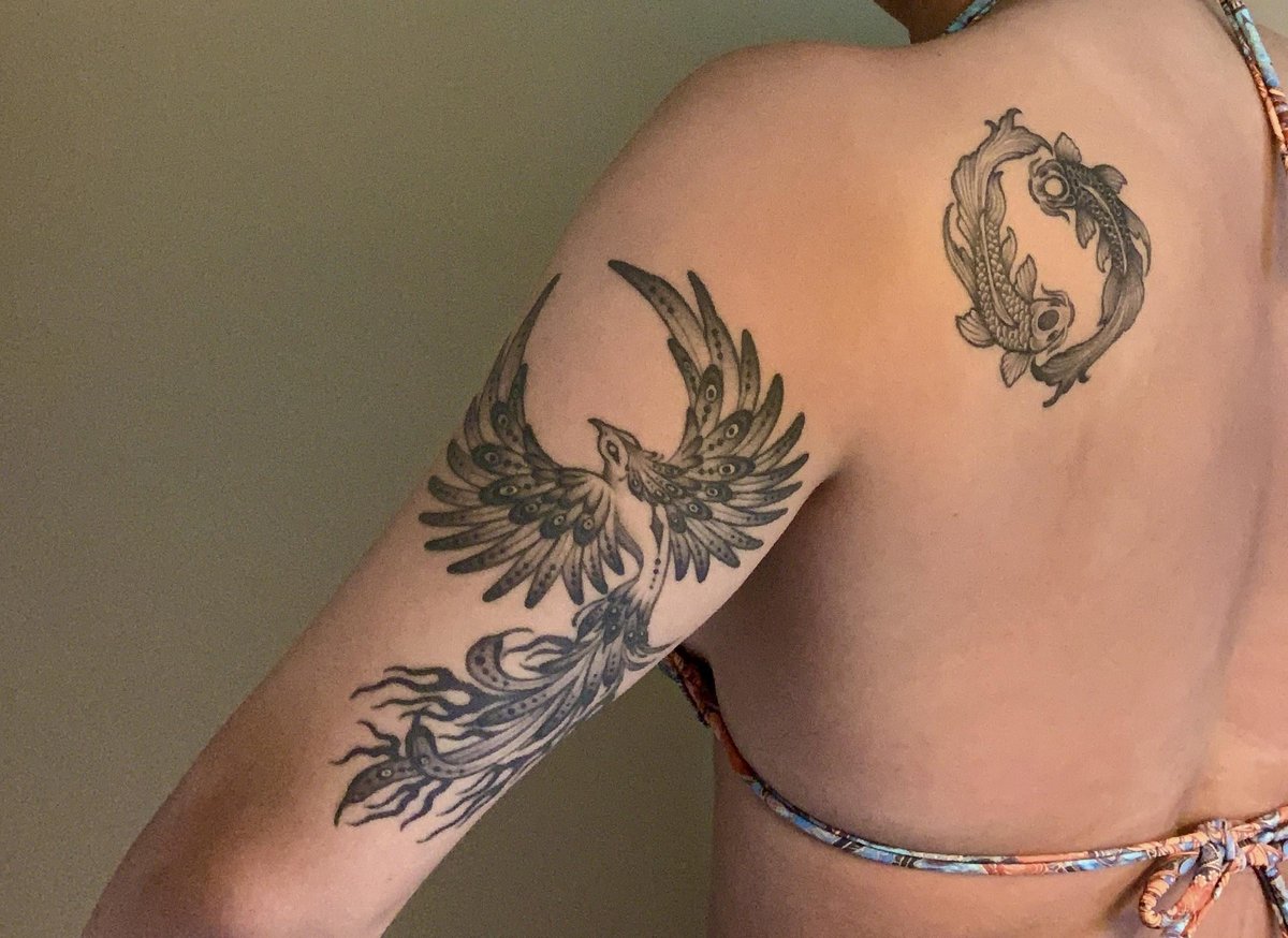 Photo of the tattoo titled Designing a Cohesive Phoenix Half Sleeve