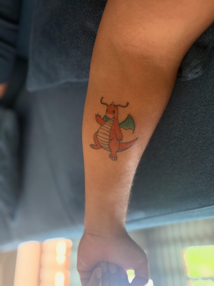 Photo of the tattoo titled My Dragonite tattoo!