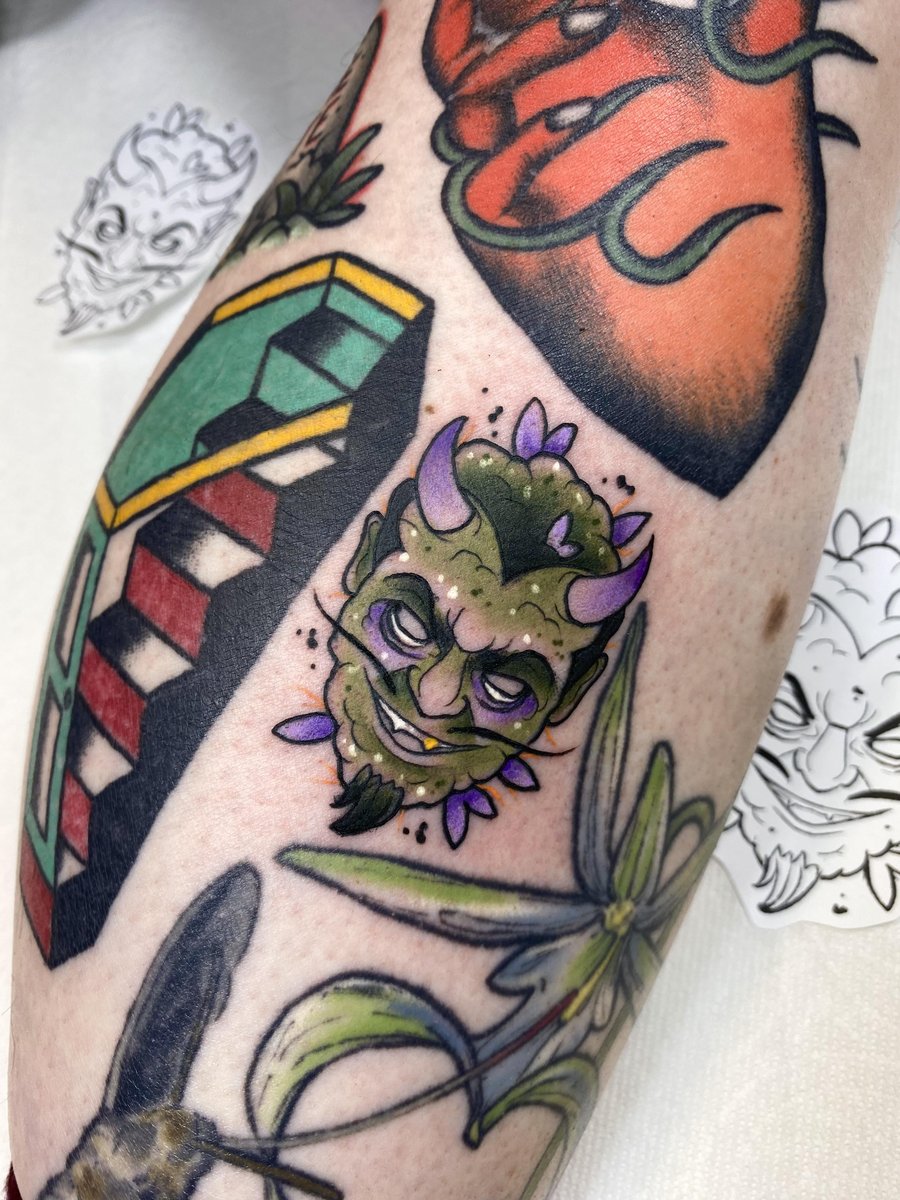 Photo of the tattoo titled Devil's Lettuce - A Tiny Masterpiece