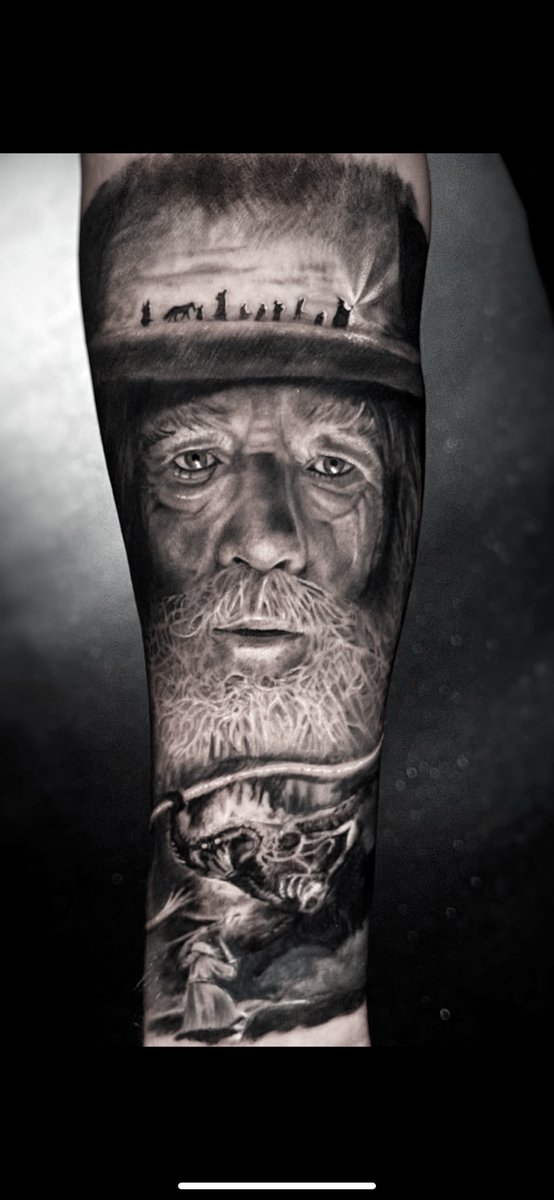 Photo of the tattoo titled My Gandalf tribute tattoo