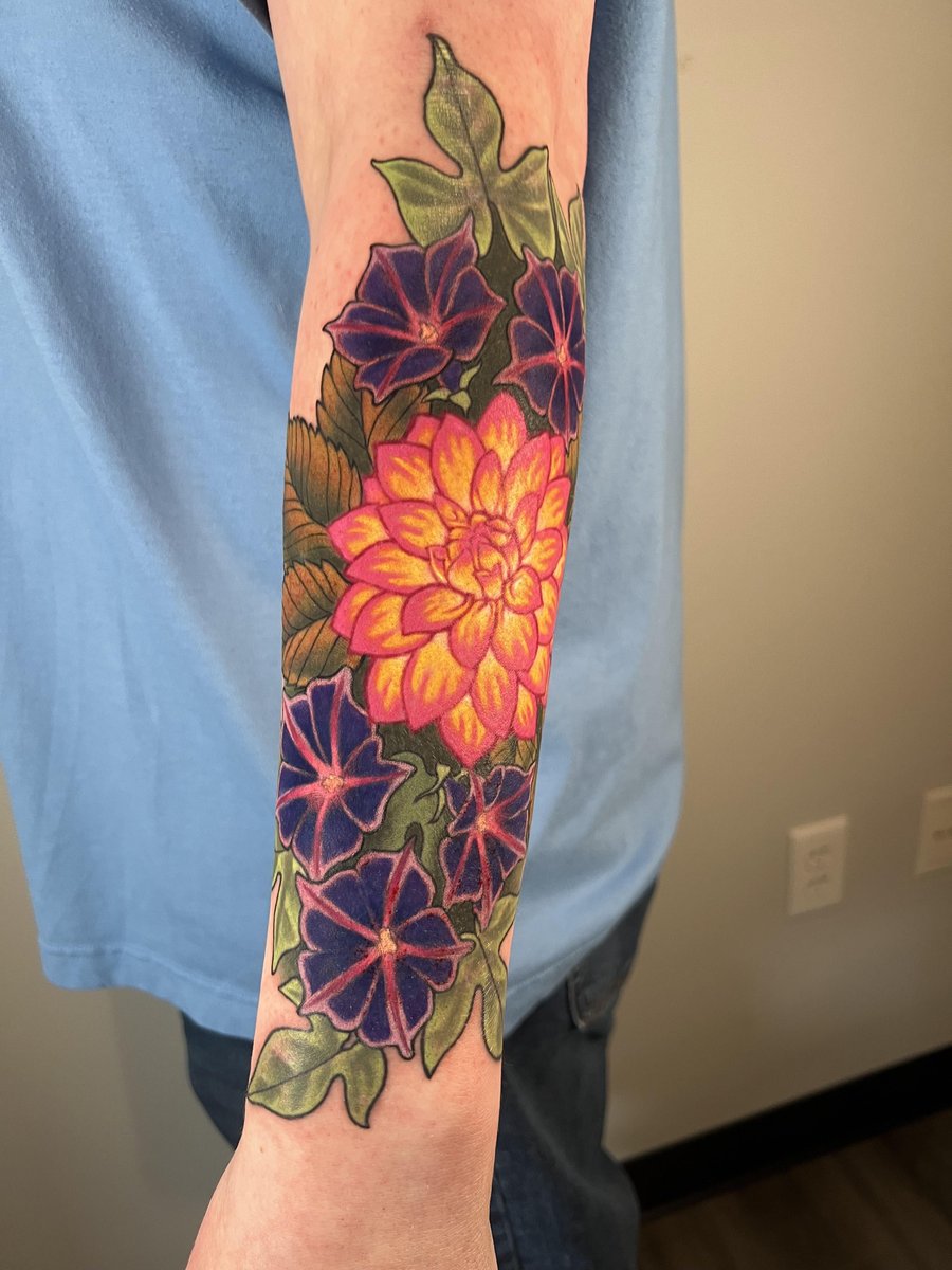 Photo of the tattoo titled New Floral Partial Sleeve