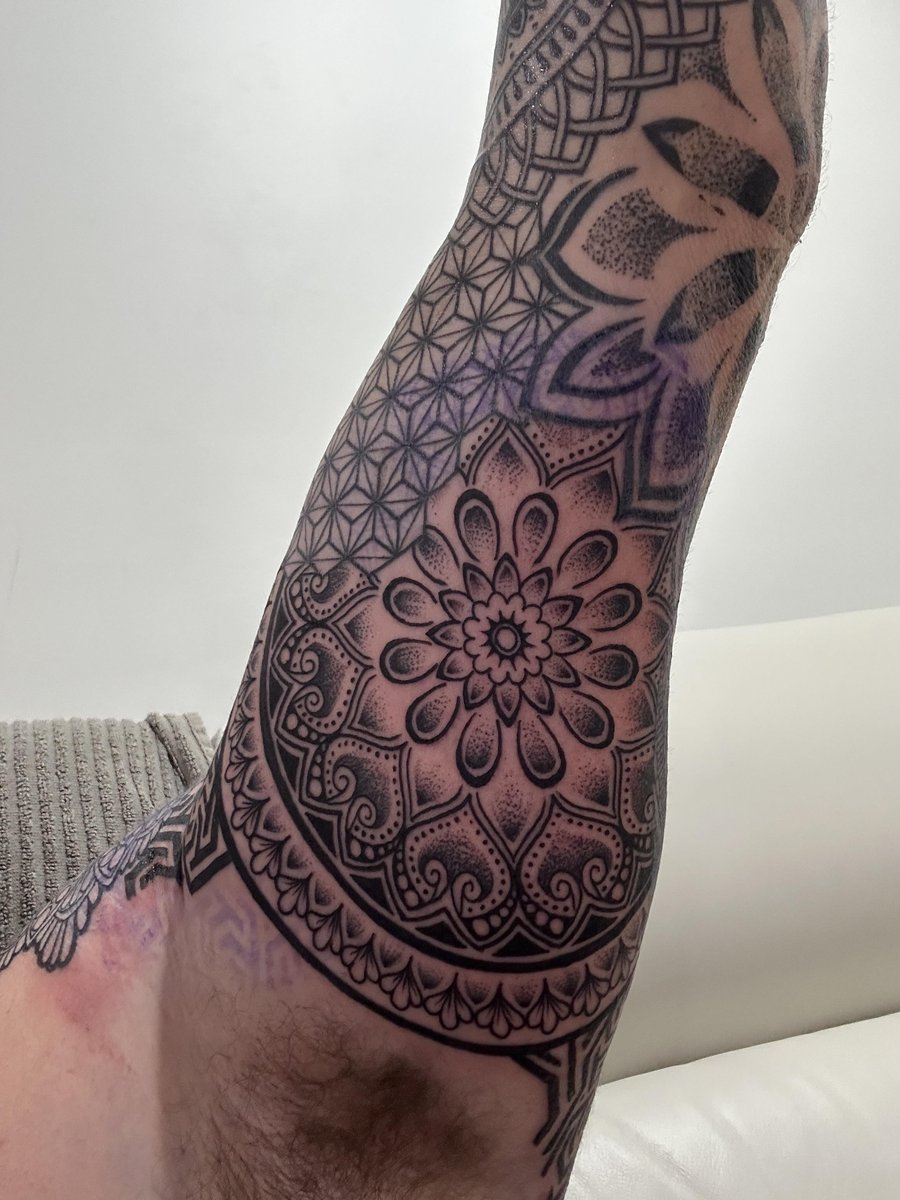Photo of the tattoo titled Mandala Sleeve and Cover-up