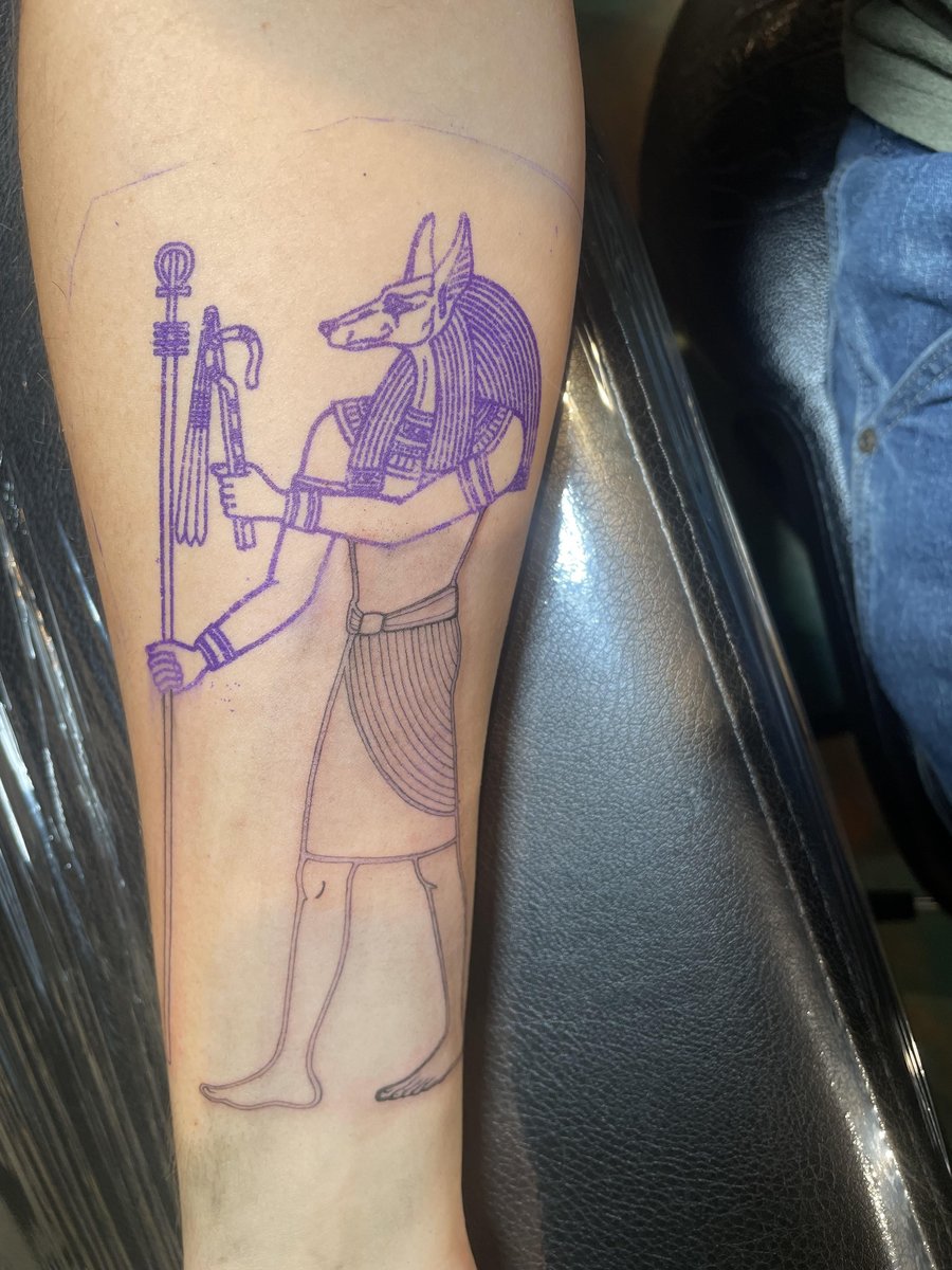 Photo of the tattoo titled Anubis Homage and Remembrance