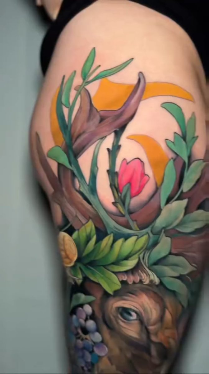 Photo of the tattoo titled Memorial Moth & Dagger for Brother