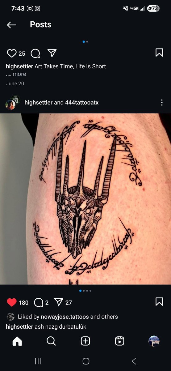 Photo of the tattoo titled Austin Engraving by HighSettler