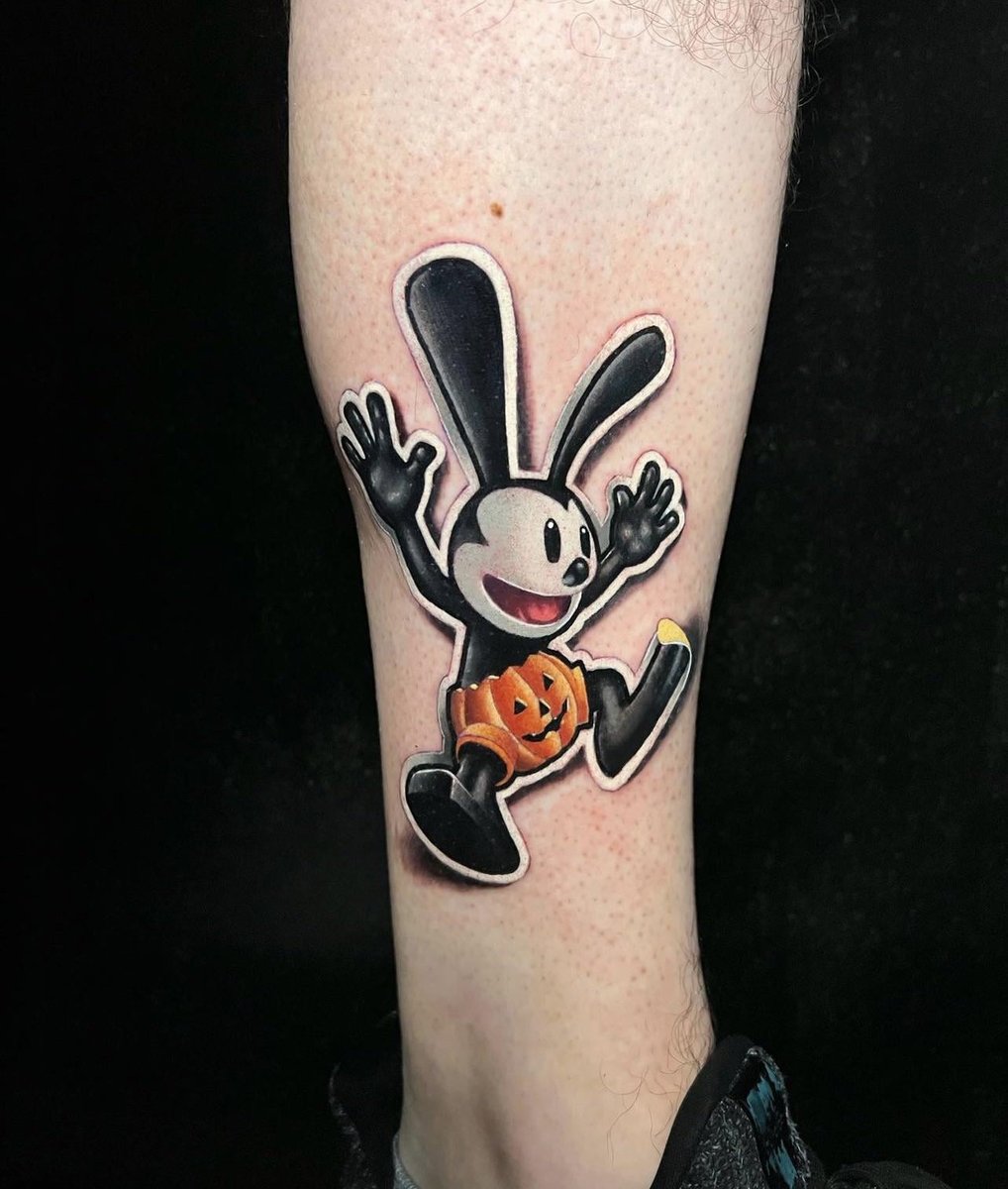 Photo of the tattoo titled Oswald the Lucky Rabbit Tribute