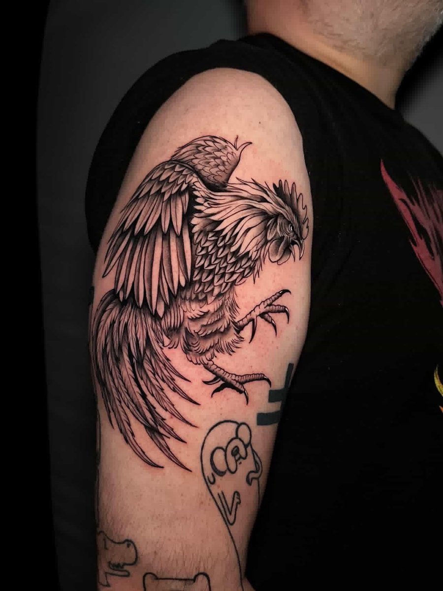 Photo of the tattoo titled Puerto Rican Vacation Rooster